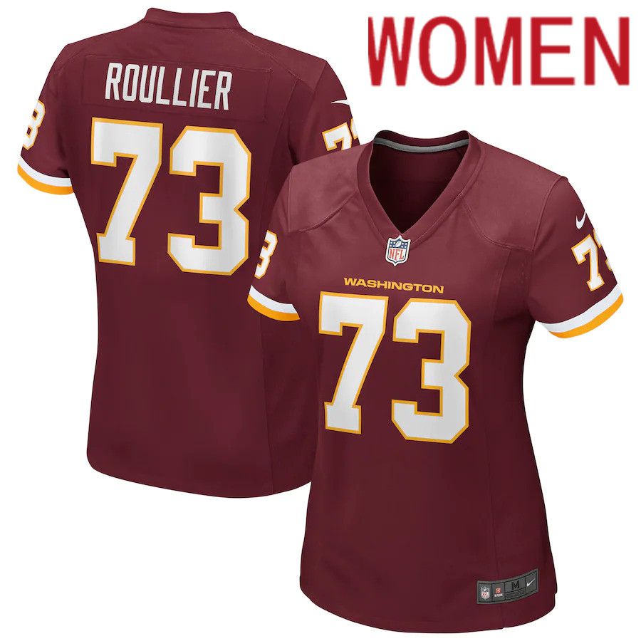 Cheap Women Washington Redskins 73 Chase Roullier Nike Burgundy Game Player NFL Jersey